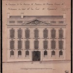 Plan d’élévation de la façade sur rue de l’hôtel Marron de Meillonnas à Bourg